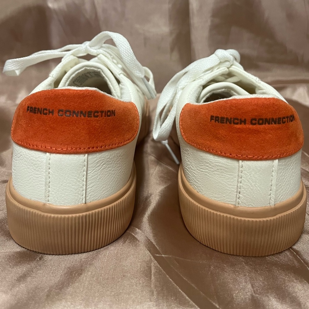 French Connection White and Orange Sneakers - Picture 4 of 6